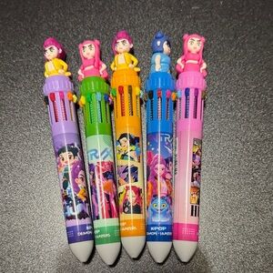 K Pop set of 5 Multi-Color Pens Set